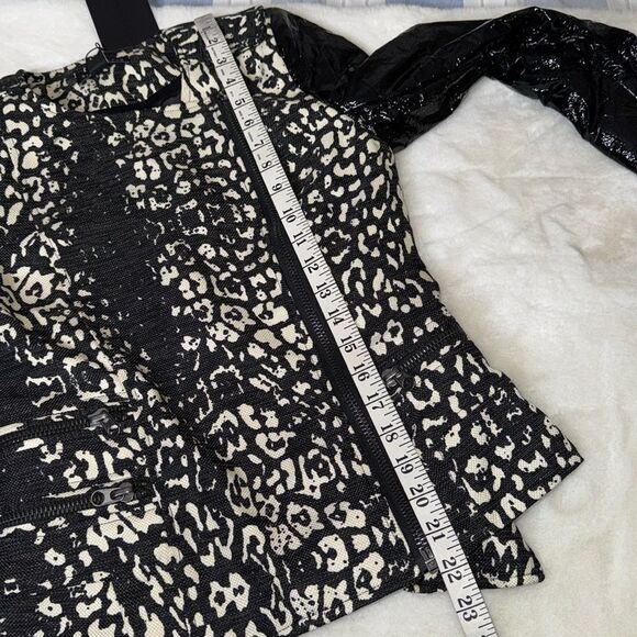 STYLESTALKER Animal Print Faux Leather Jacket Womens Size Small - Picture 6 of 14